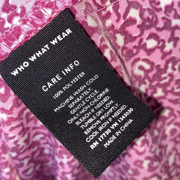 Who what wear‎ dress pink leopard animal print xxl long sleeve - Picture 6 of 7